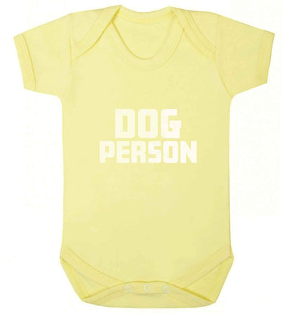 Dog Person Kit baby vest pale yellow 18-24 months