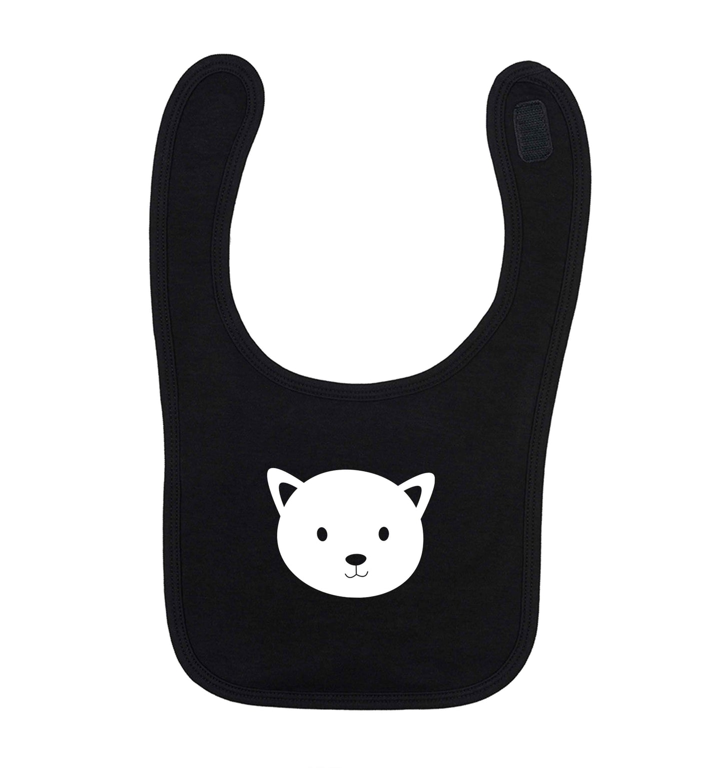Cat face only Kit black baby bib