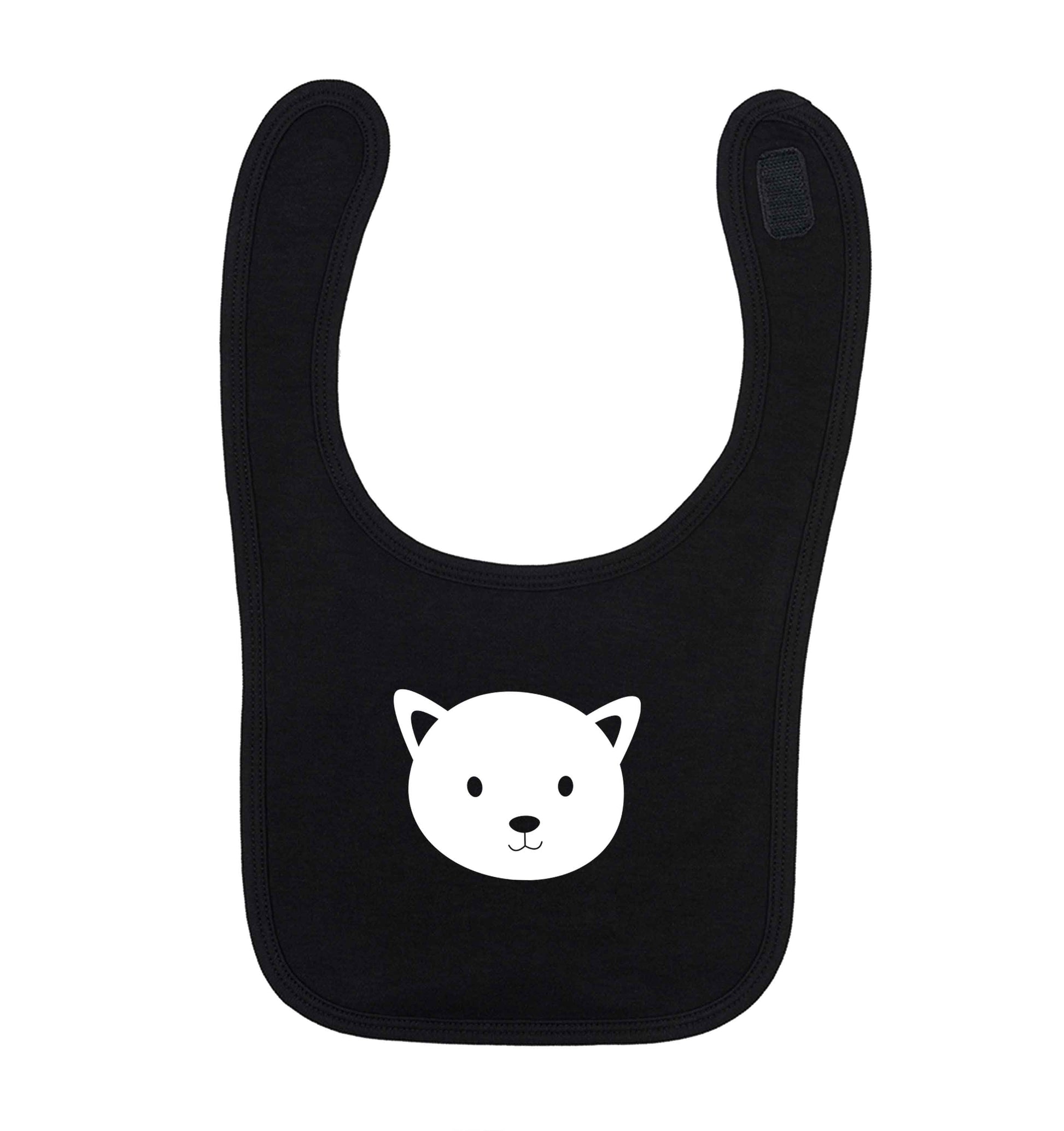 Cat face only Kit black baby bib