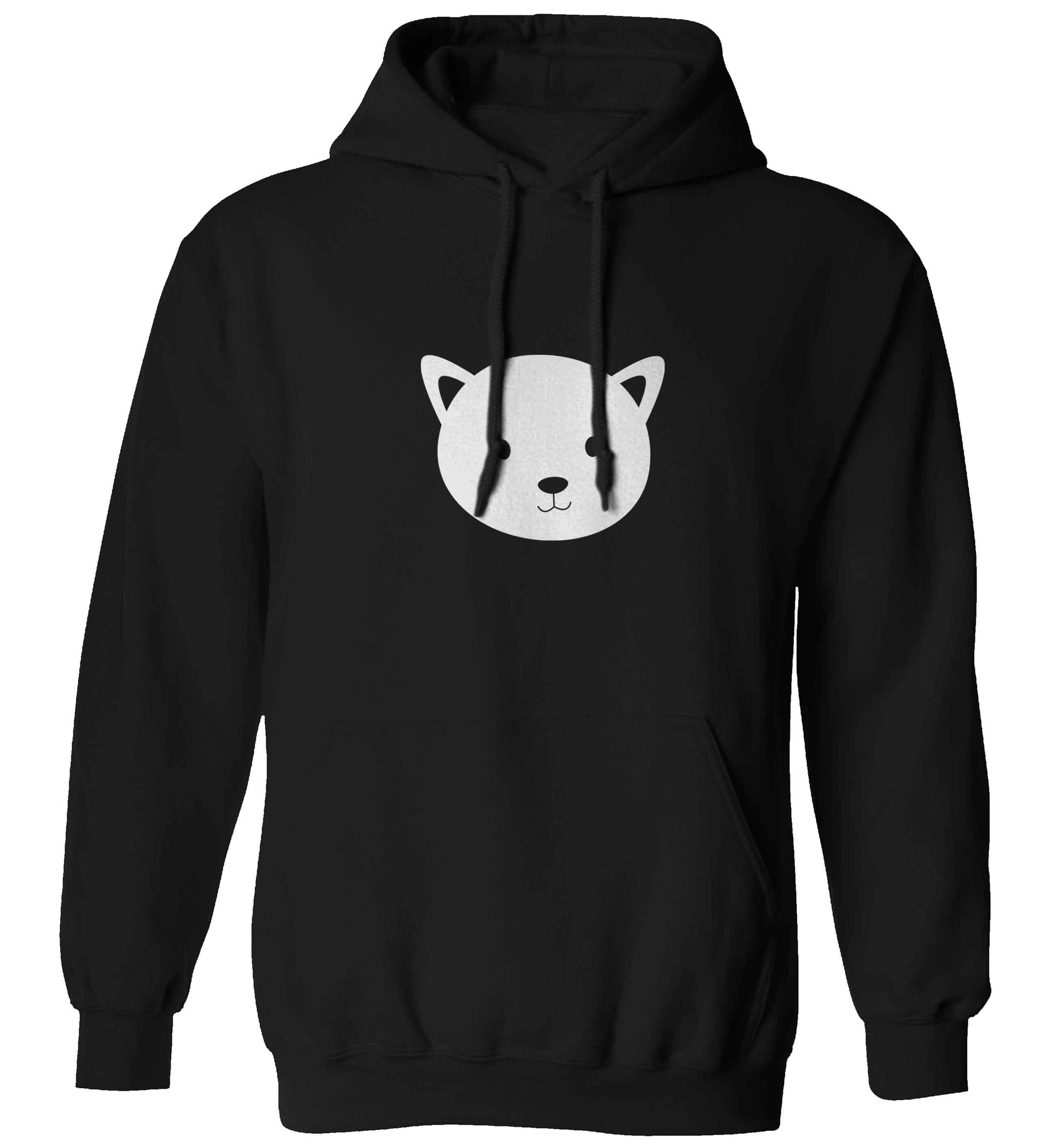 Cat face only Kit adults unisex black hoodie 2XL