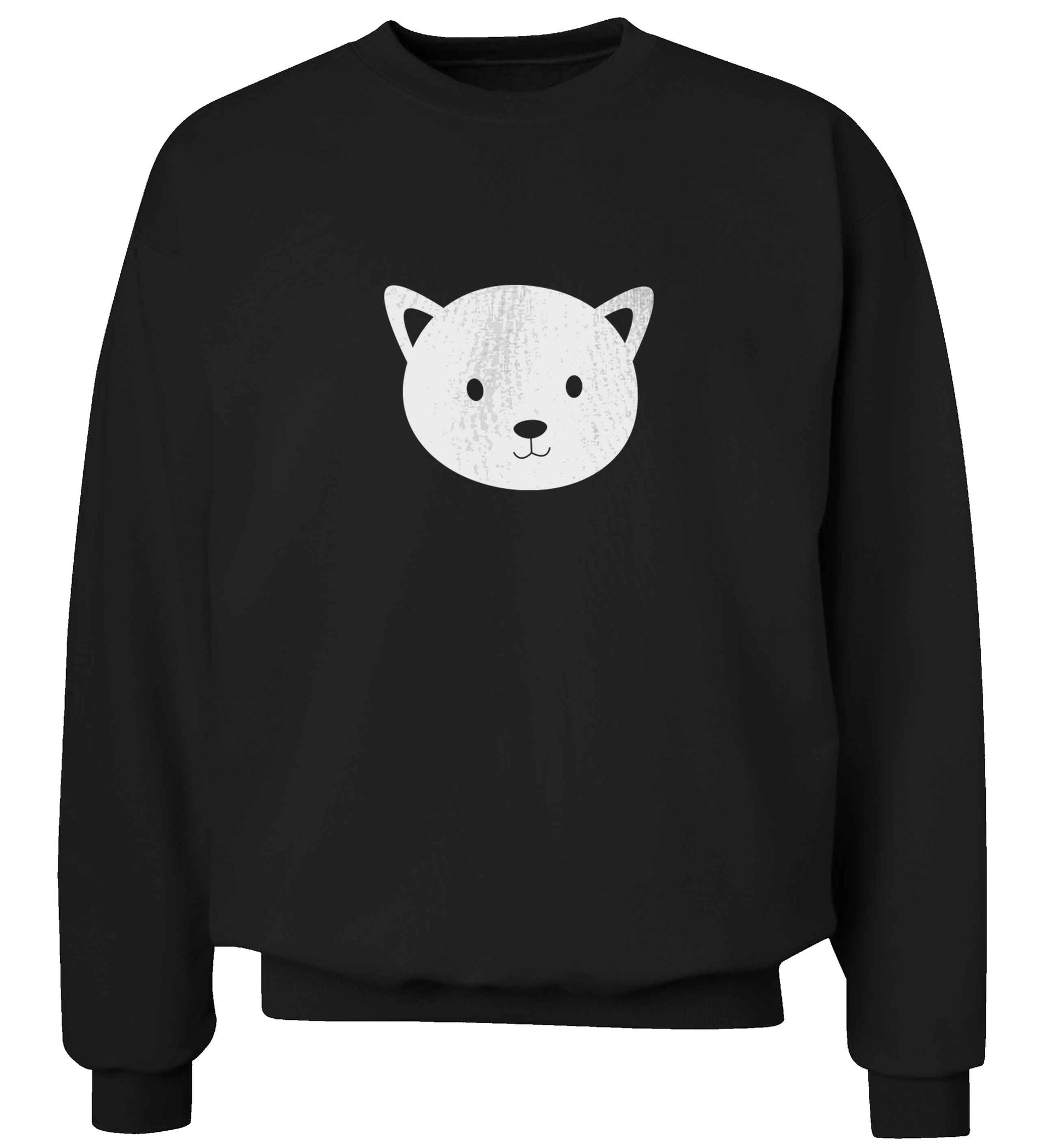 Cat face only Kit adult's unisex black sweater 2XL