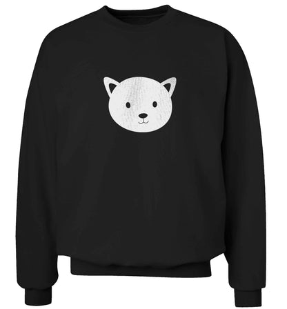 Cat face only Kit adult's unisex black sweater 2XL