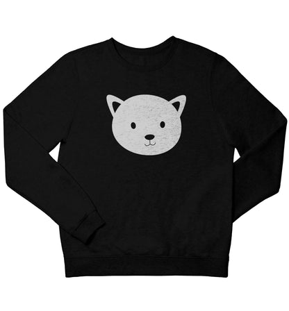 Cat face only Kit children's black sweater 12-13 Years
