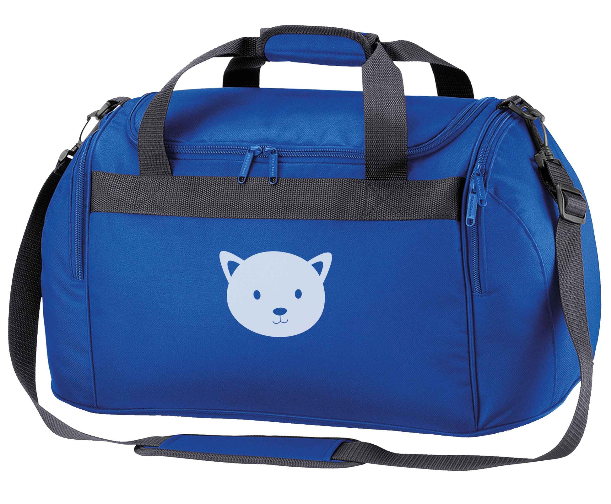 Cat face only Kit royal blue holdall / duffel bag