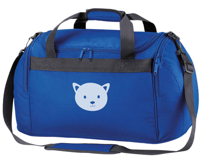 Cat face only Kit royal blue holdall / duffel bag