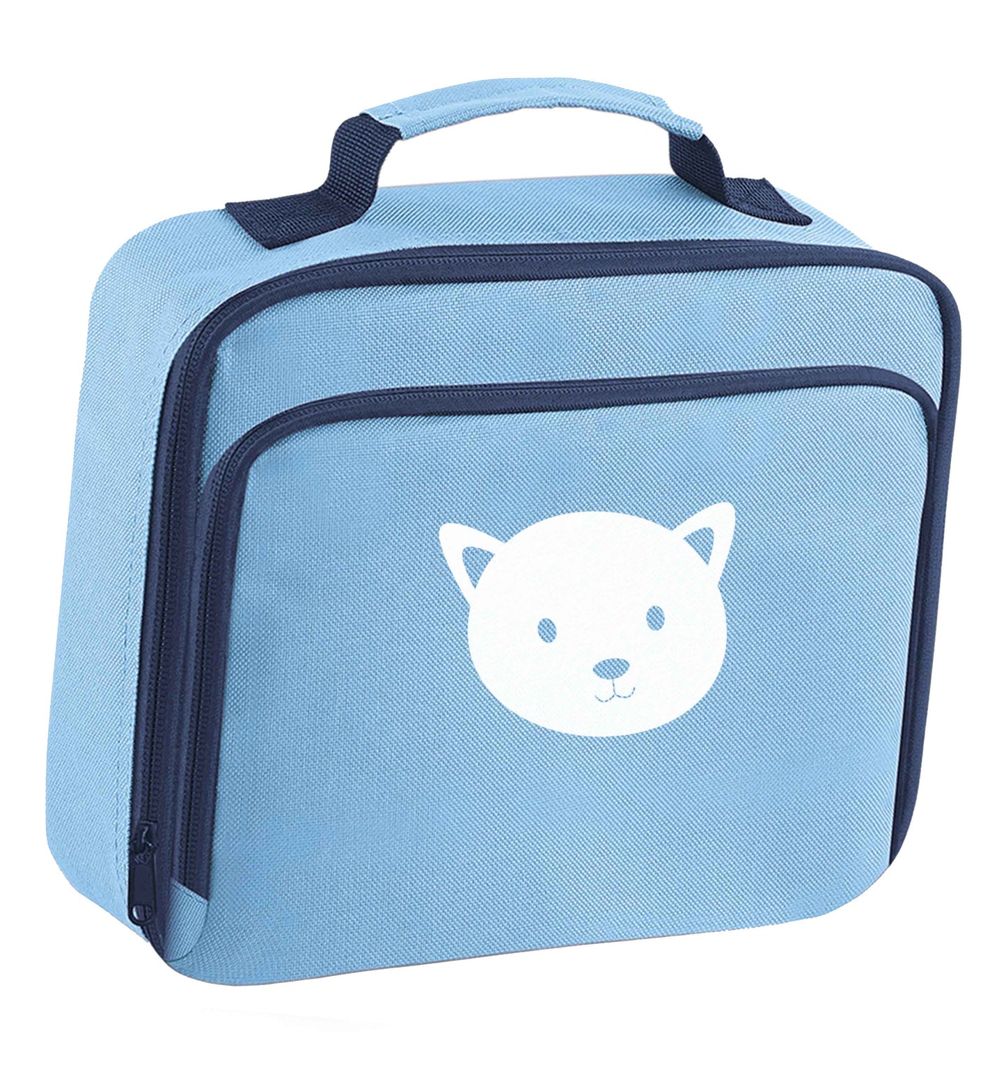 Cat face only Kit insulated blue lunch bag cooler