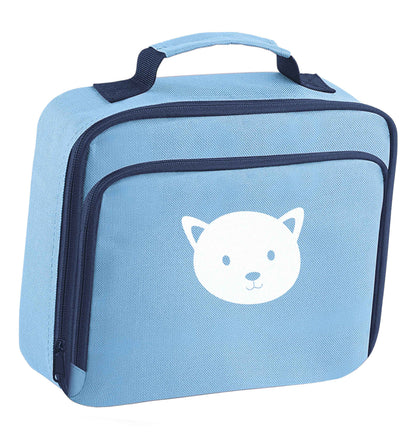 Cat face only Kit insulated blue lunch bag cooler