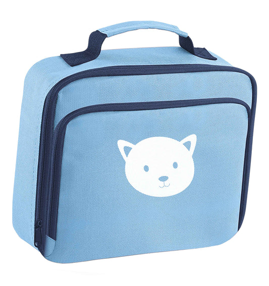 Cat face only Kit insulated blue lunch bag cooler