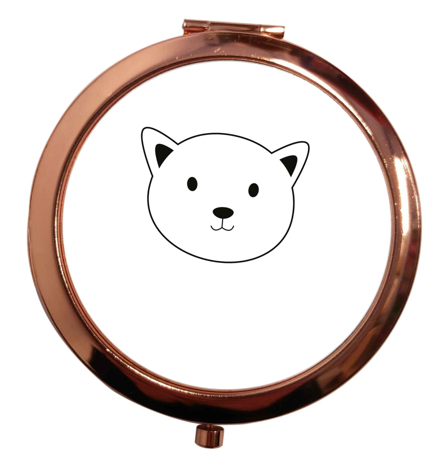 Cat face only Kit rose gold circle pocket mirror