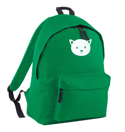 Cat face only Kit green adults backpack