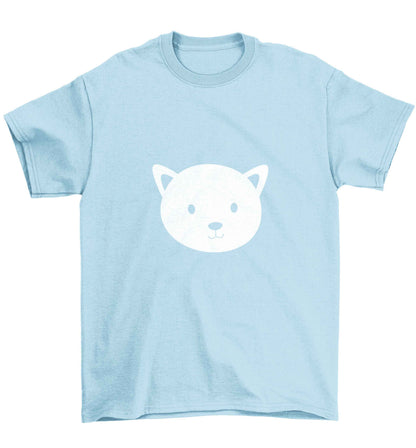 Cat face only Kit Children's light blue Tshirt 12-13 Years