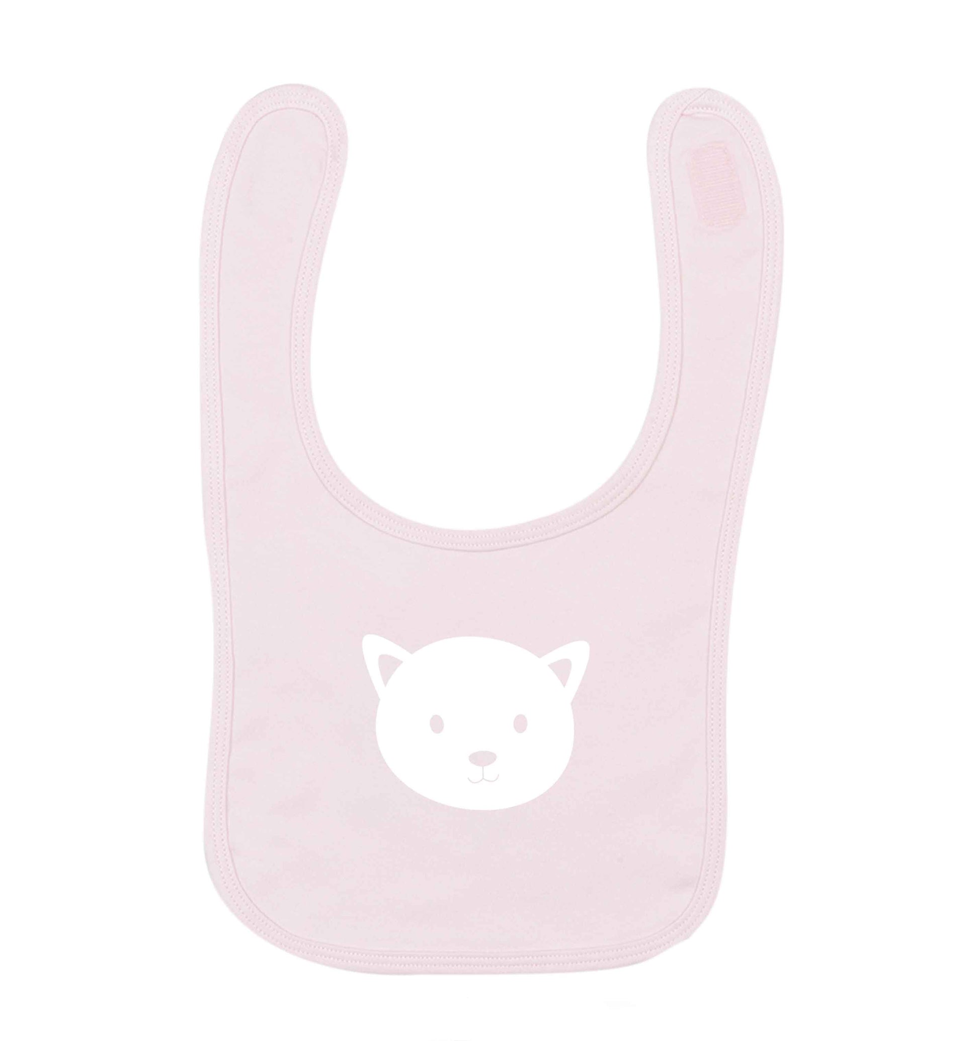 Cat face only Kit pale pink baby bib