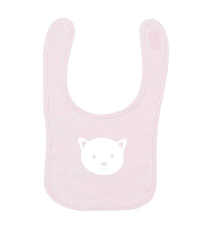 Cat face only Kit pale pink baby bib