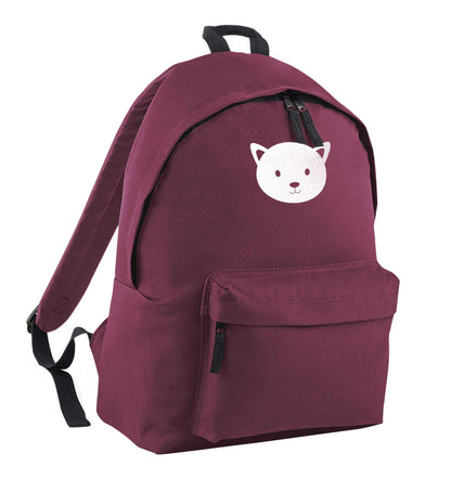 Cat face only Kit maroon adults backpack
