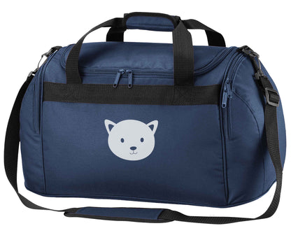 Cat face only Kit navy holdall / duffel bag