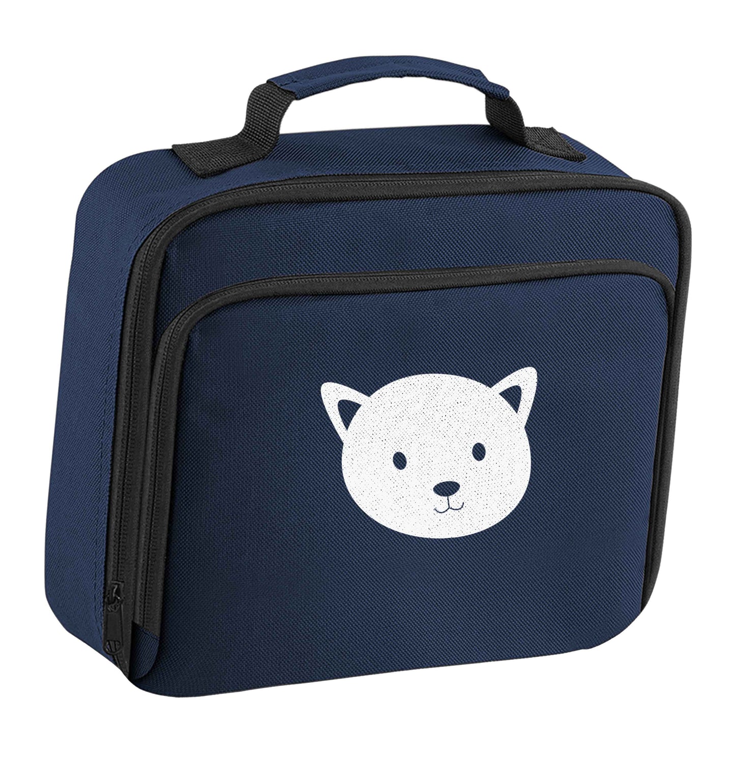 Cat face only Kit insulated navy lunch bag cooler
