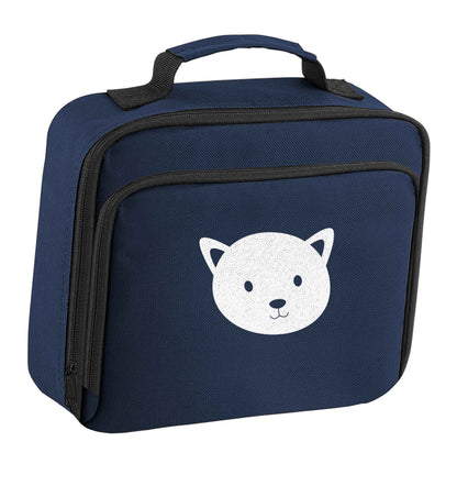Cat face only Kit insulated navy lunch bag cooler