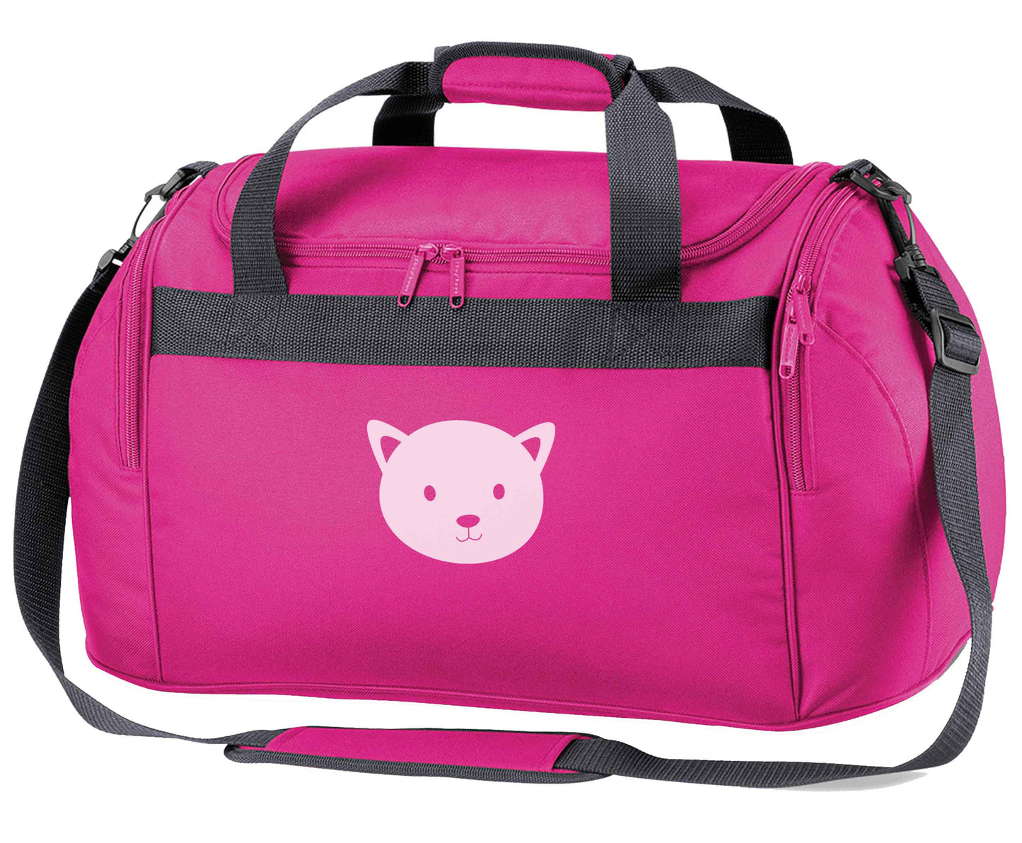 Cat face only Kit pink holdall / duffel bag