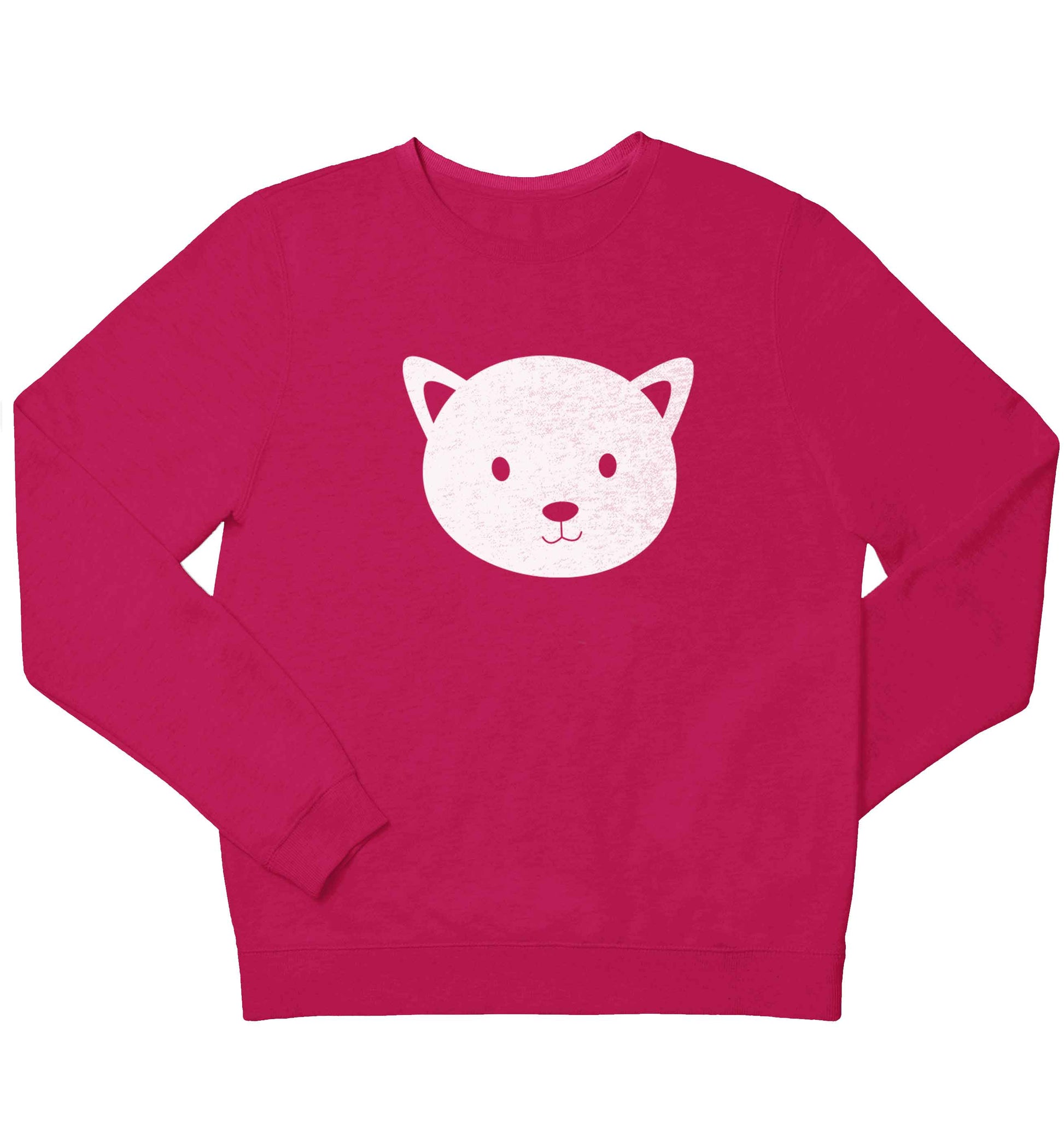 Cat face only Kit children's pink sweater 12-13 Years