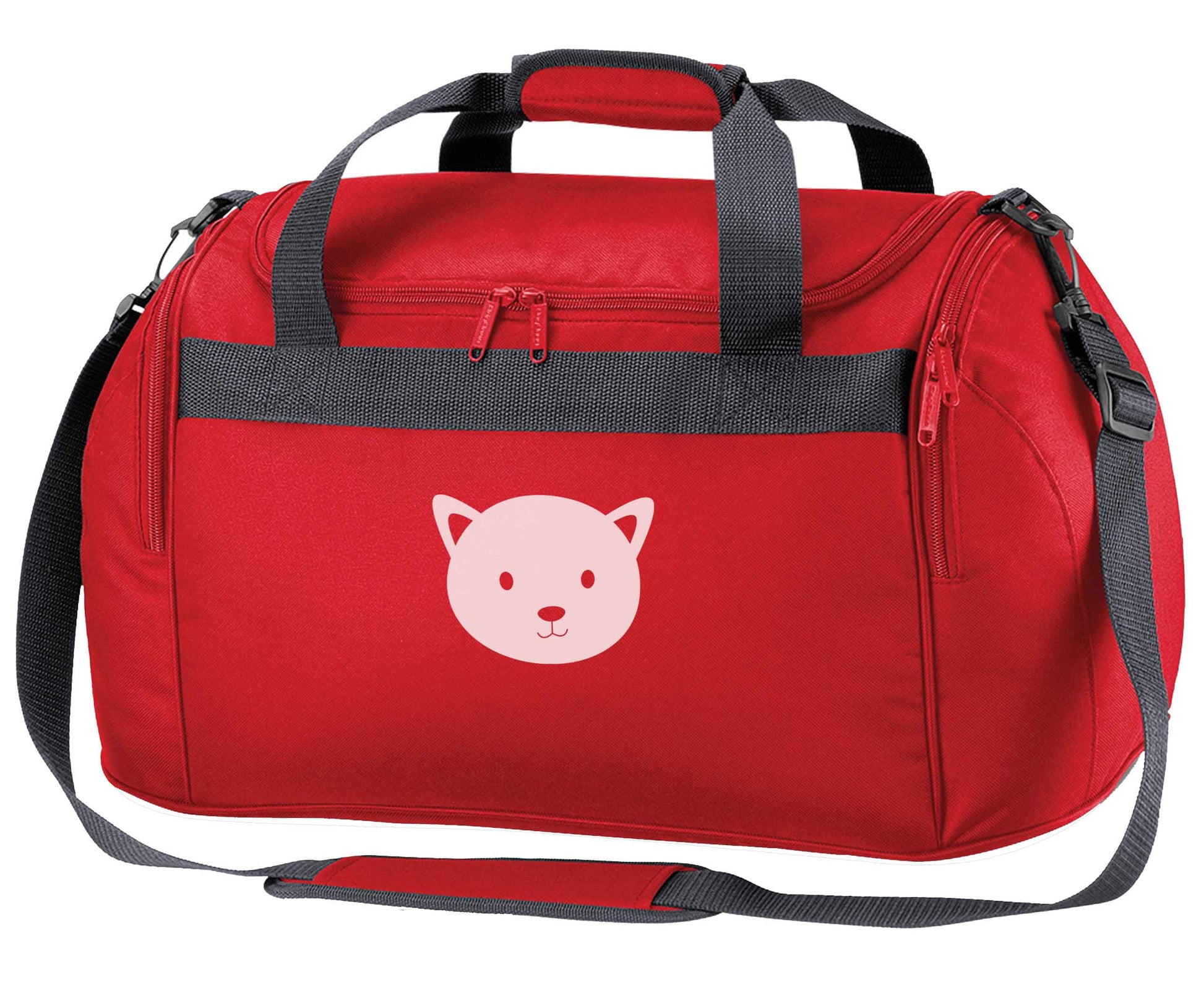 Cat face only Kit red holdall / duffel bag