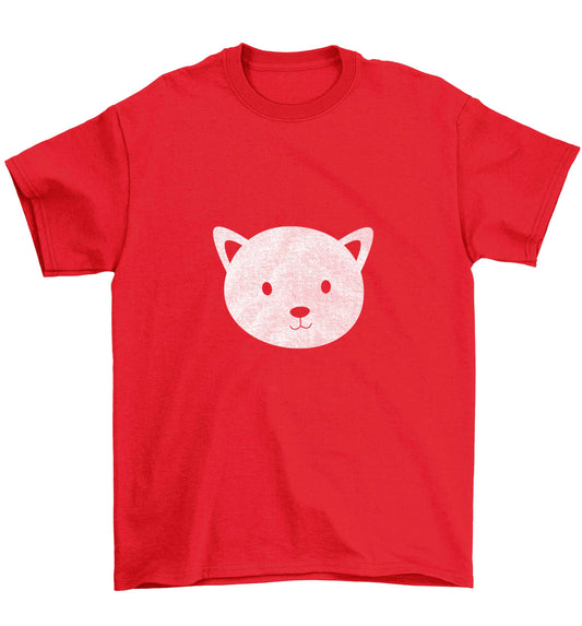 Cat face only Kit Children's red Tshirt 12-13 Years