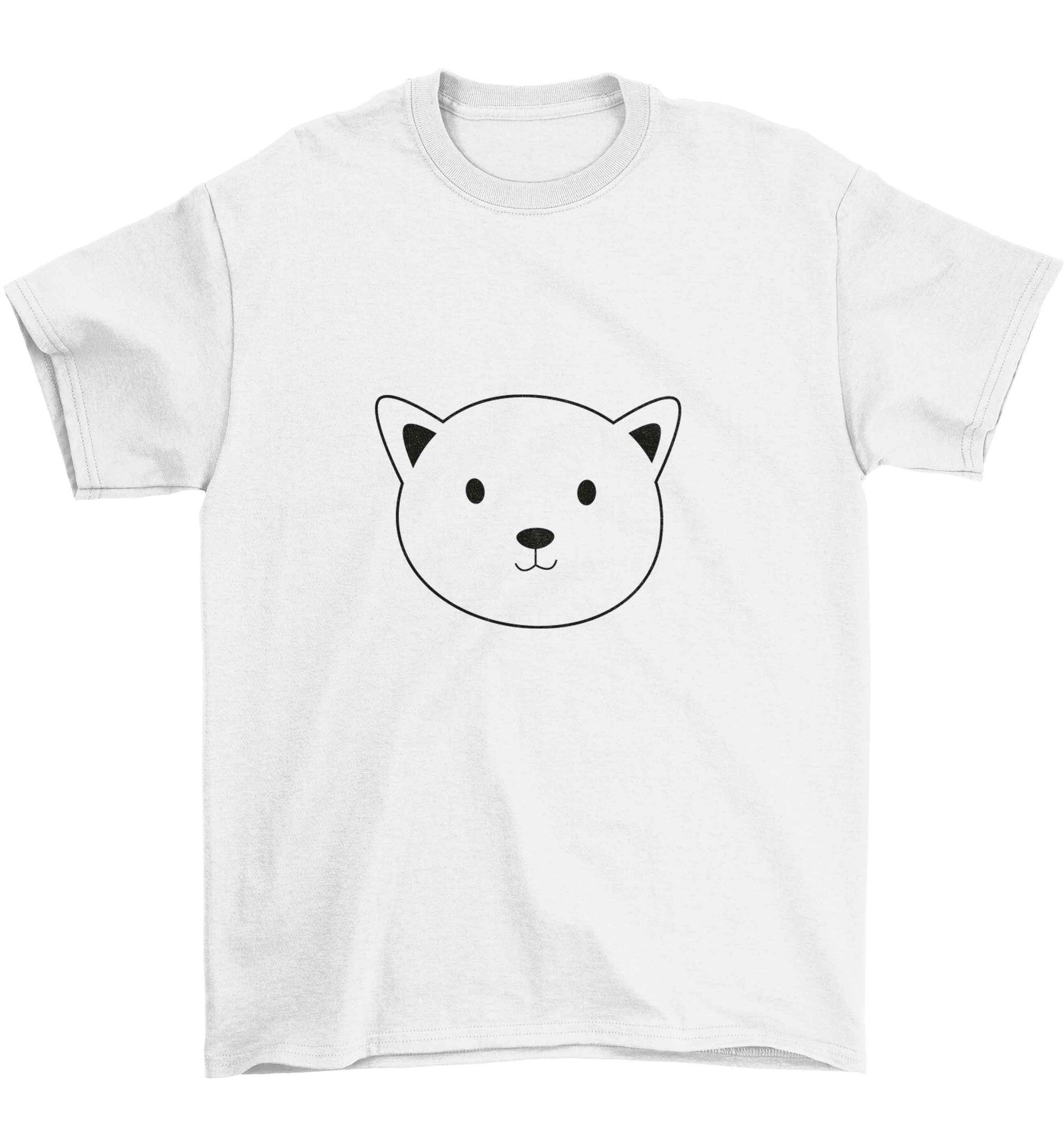 Cat face only Kit Children's white Tshirt 12-13 Years
