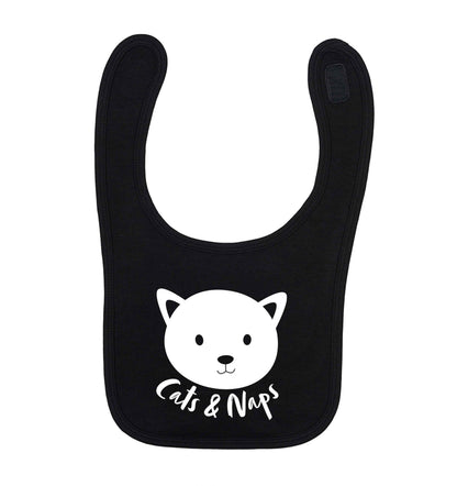 Cats and naps Kit black baby bib
