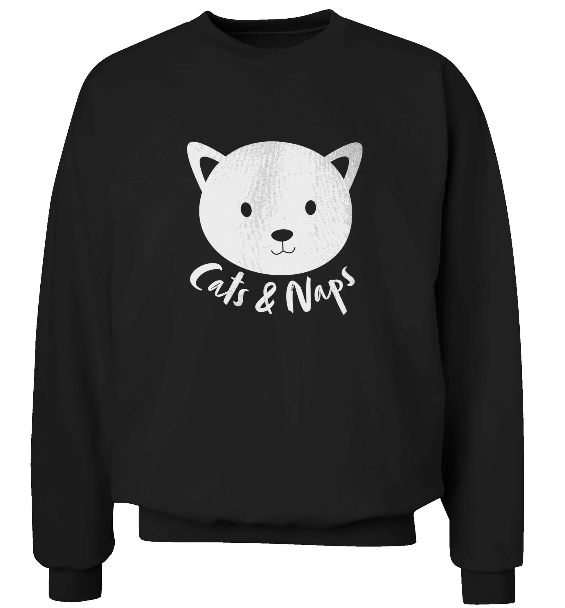 Cats and naps Kit adult's unisex black sweater 2XL