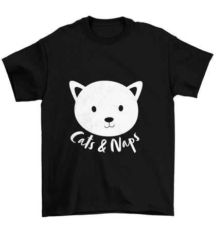 Cats and naps Kit Children's black Tshirt 12-13 Years