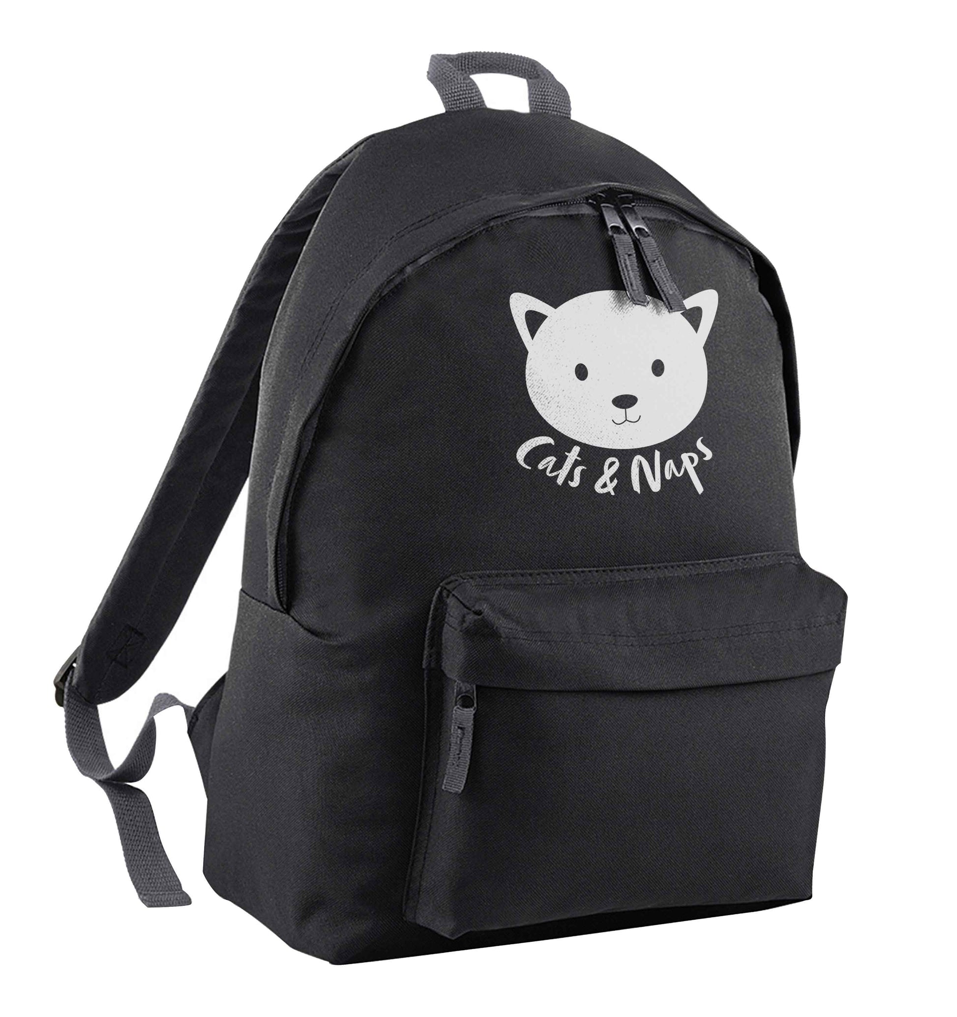 Cats and naps Kit black adults backpack
