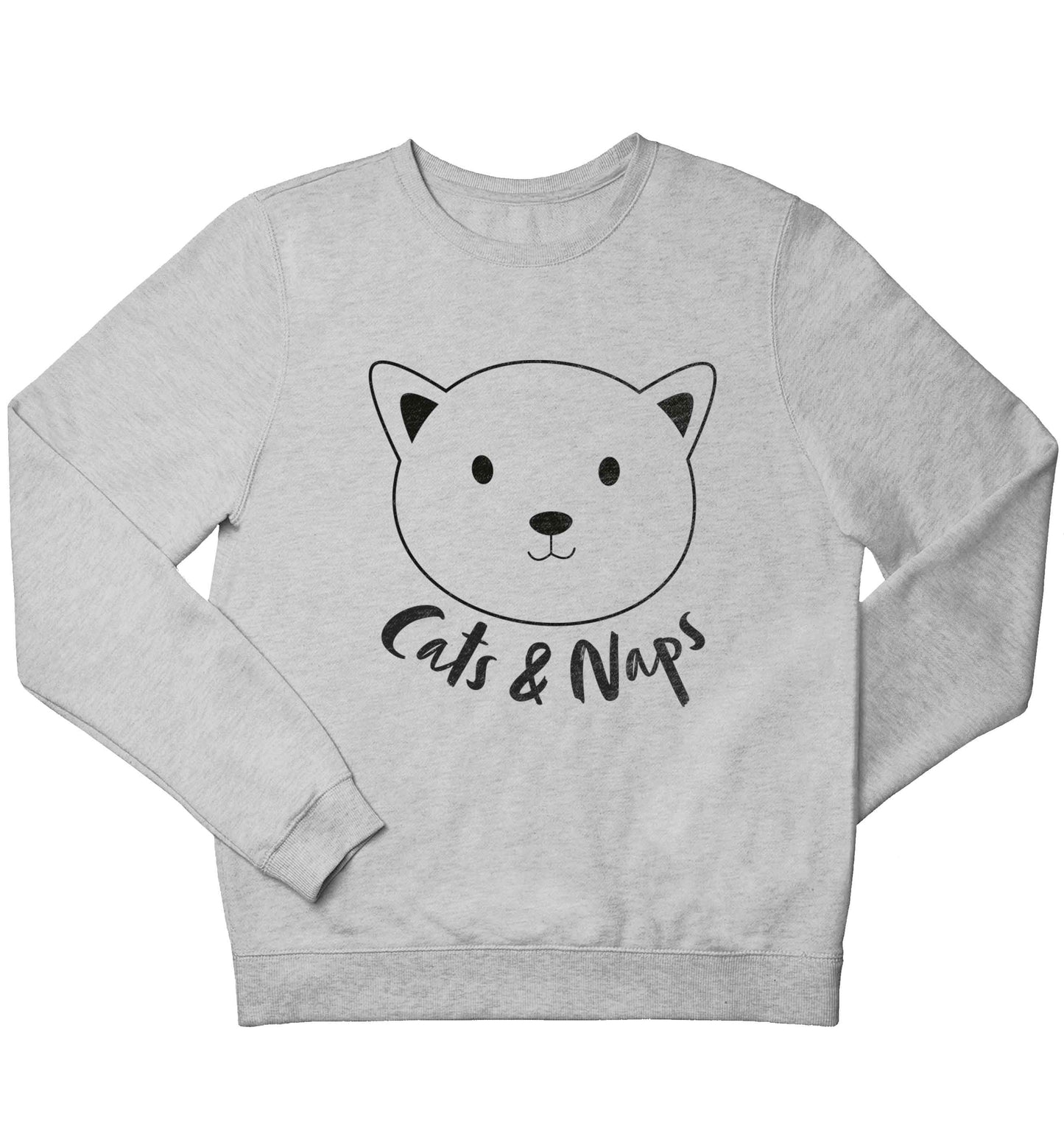 Cats and naps Kit children's grey sweater 12-13 Years