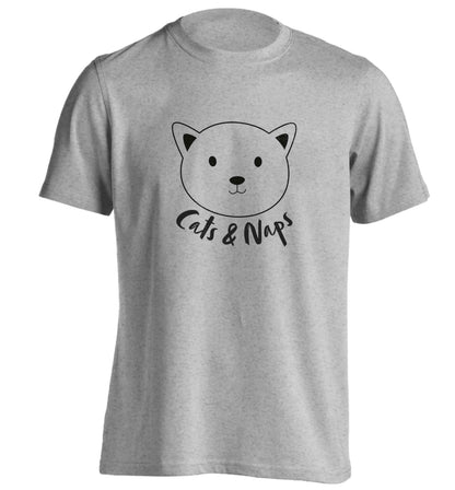 Cats and naps Kit adults unisex grey Tshirt 2XL