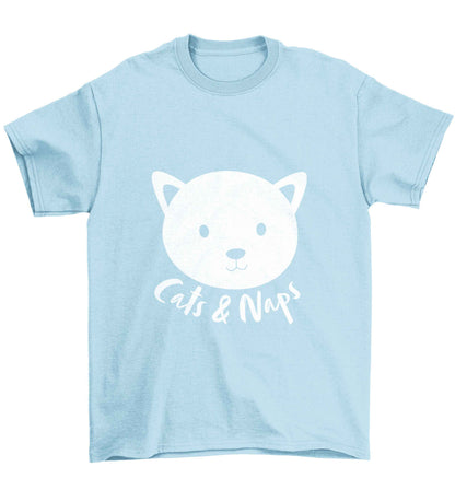 Cats and naps Kit Children's light blue Tshirt 12-13 Years