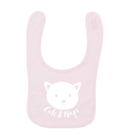 Cats and naps Kit pale pink baby bib