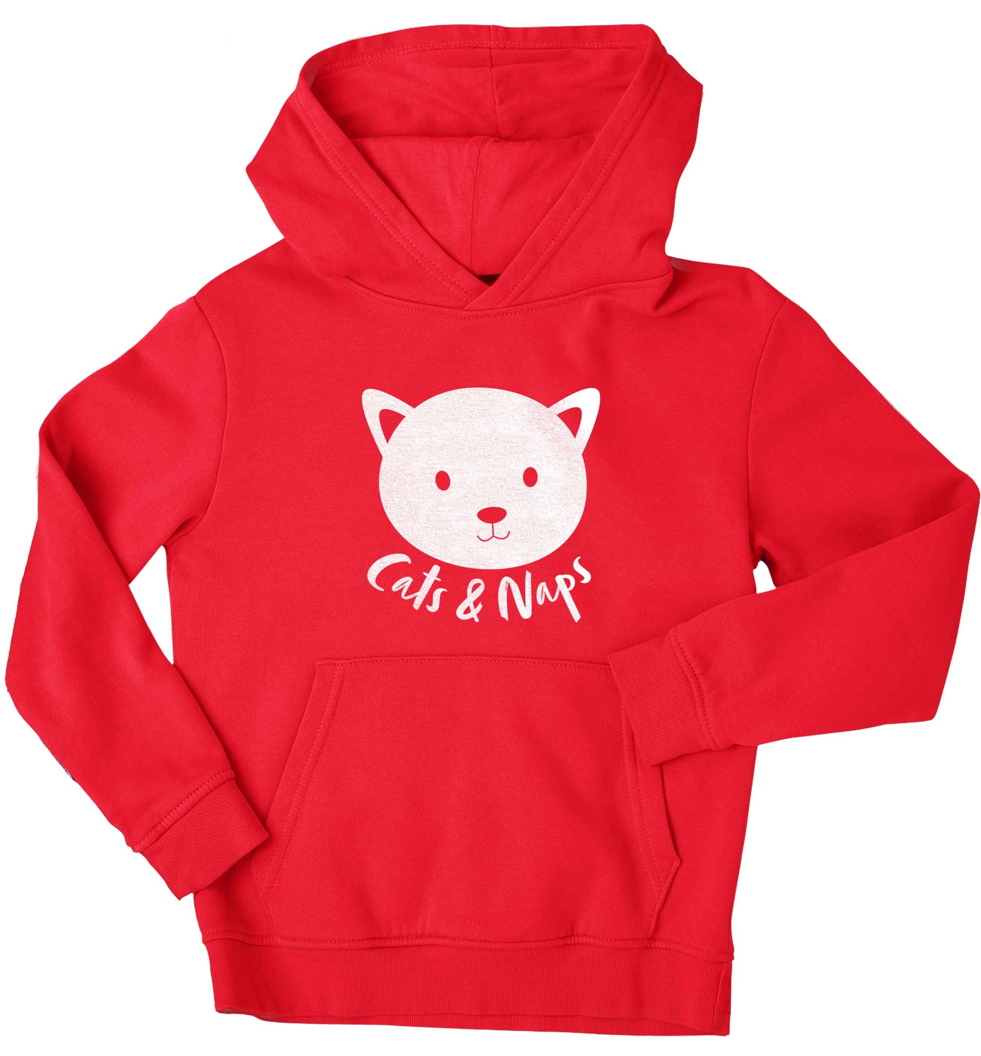Cats and naps Kit children's red hoodie 12-13 Years