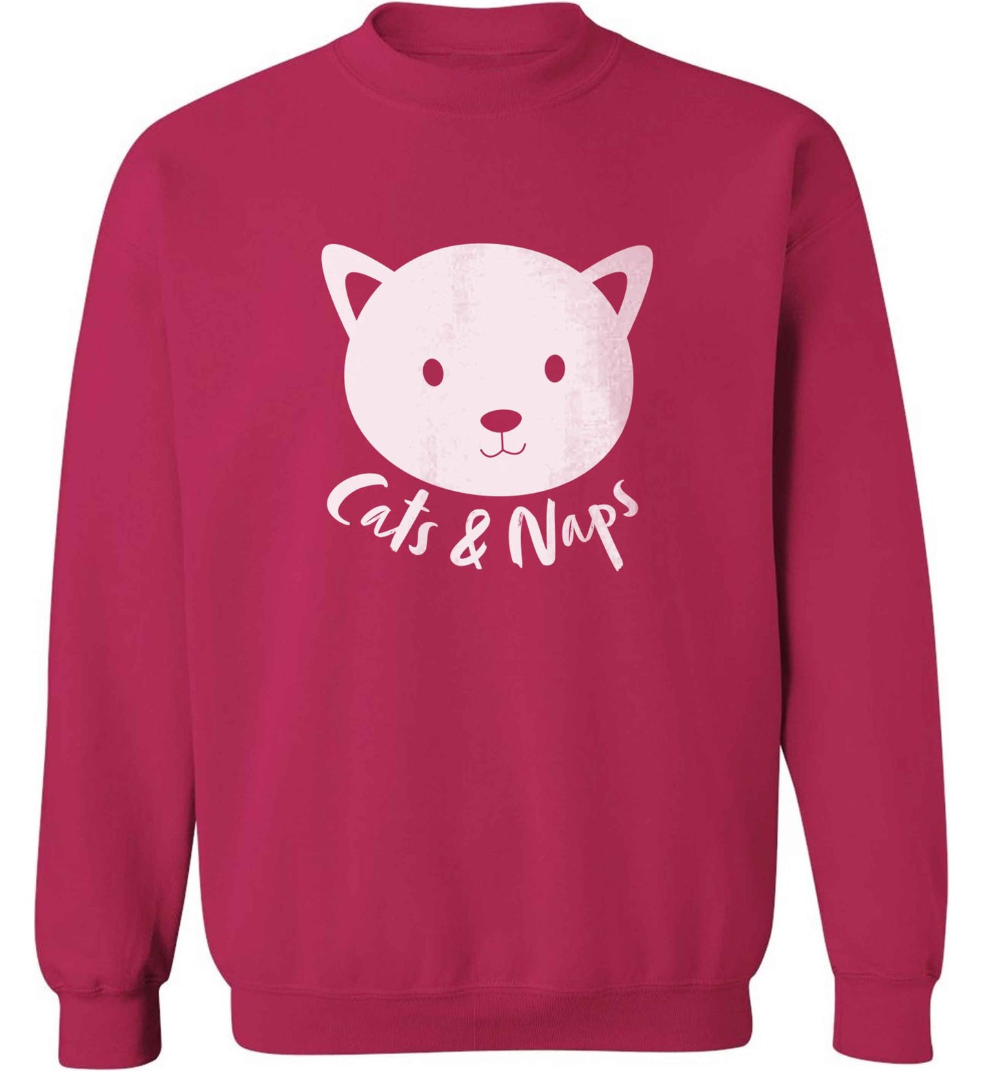 Cats and naps Kit adult's unisex pink sweater 2XL