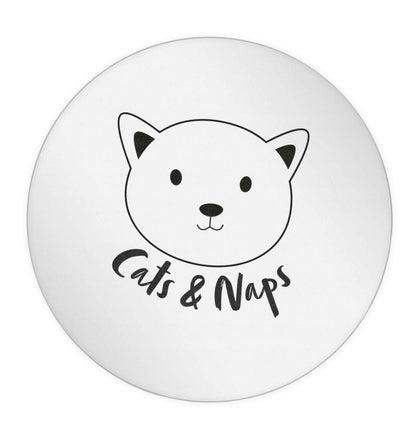 Cats and naps Kit 24 @ 45mm matt circle stickers