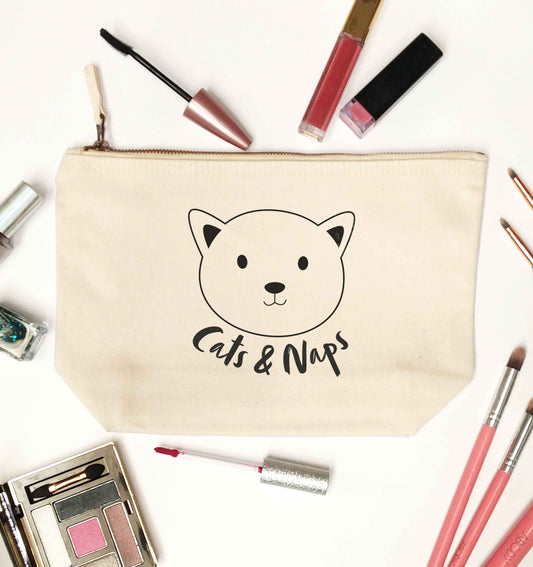 Cats and naps Kit natural makeup bag
