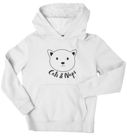 Cats and naps Kit children's white hoodie 12-13 Years