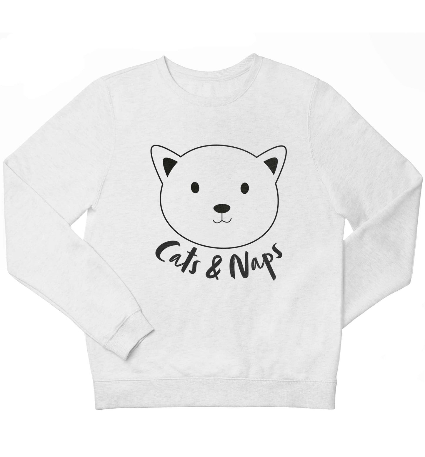 Cats and naps Kit children's white sweater 12-13 Years