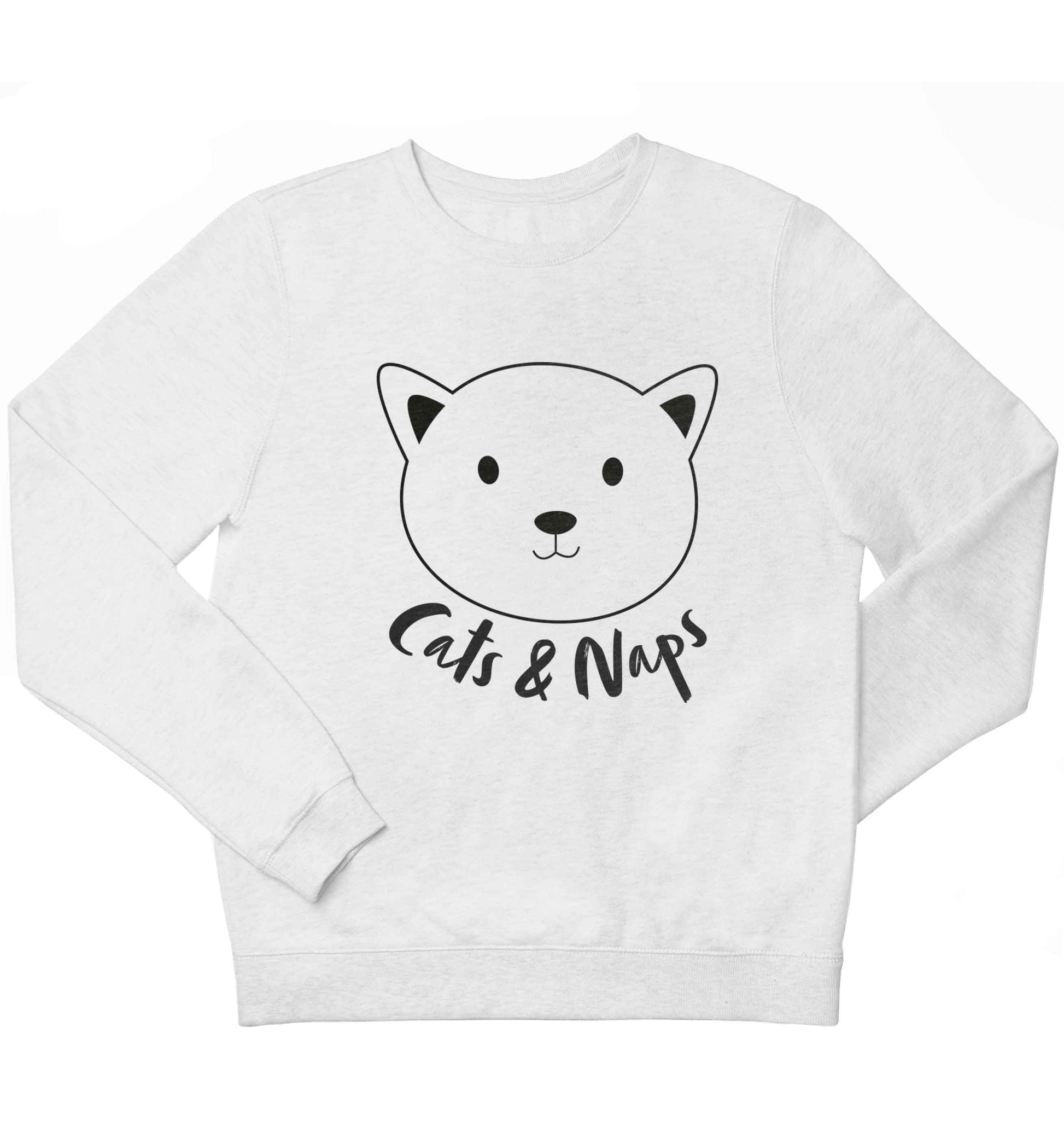 Cats and naps Kit children's white sweater 12-13 Years