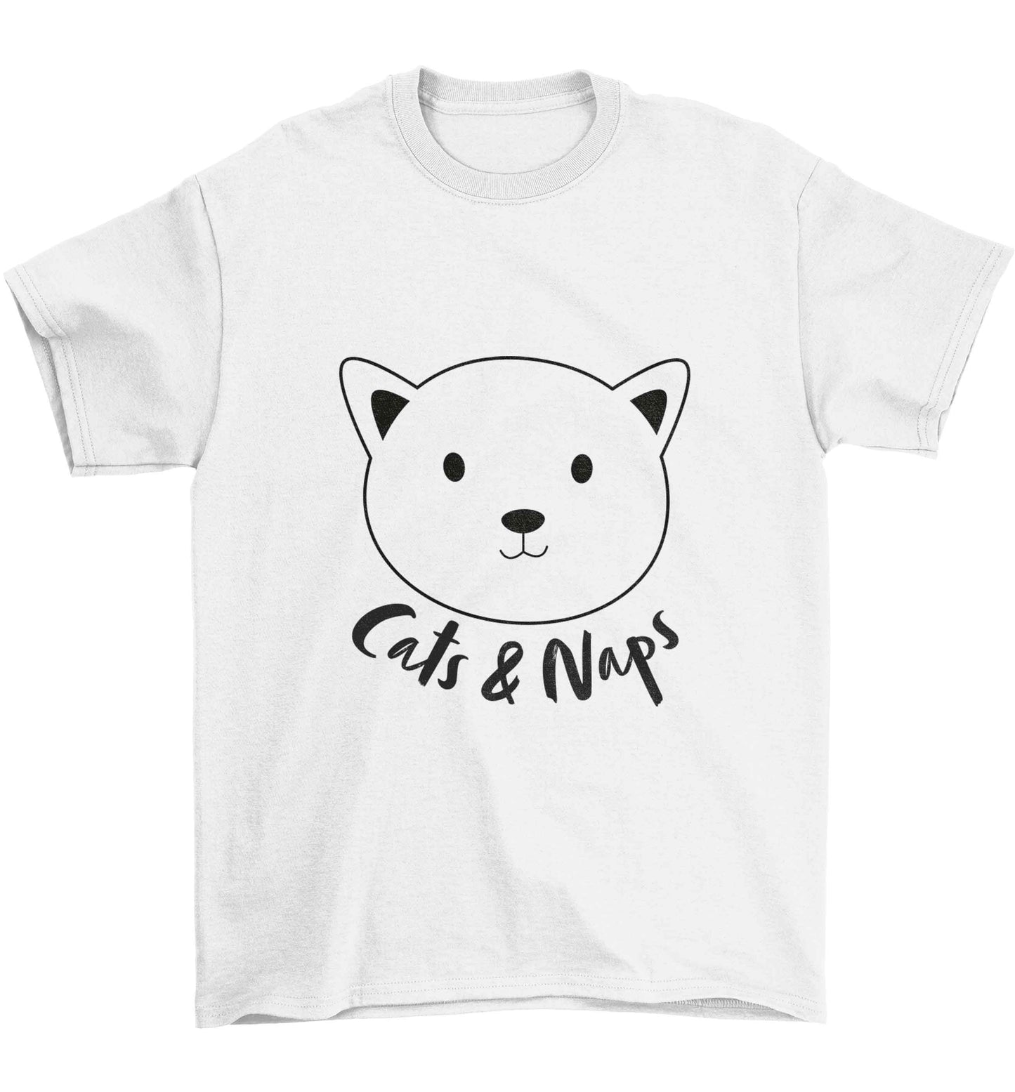 Cats and naps Kit Children's white Tshirt 12-13 Years