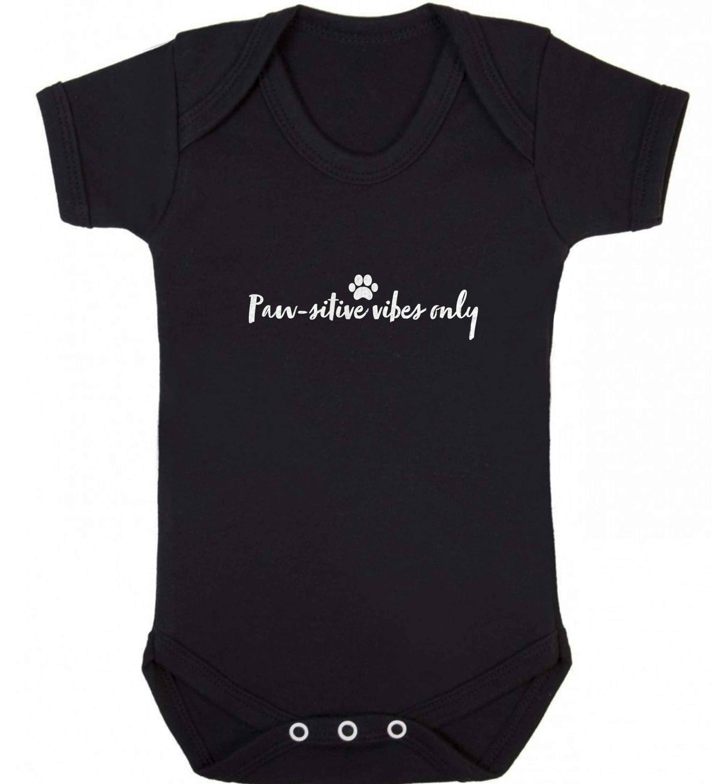 Pawsitive vibes only Kit baby vest black 18-24 months