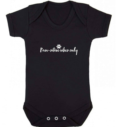 Pawsitive vibes only Kit baby vest black 18-24 months