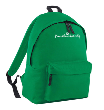 Pawsitive vibes only Kit green adults backpack