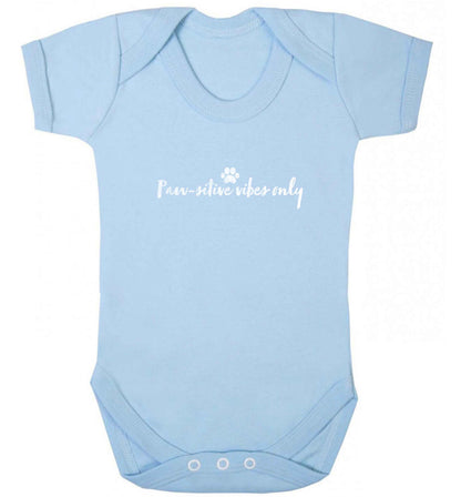 Pawsitive vibes only Kit baby vest pale blue 18-24 months