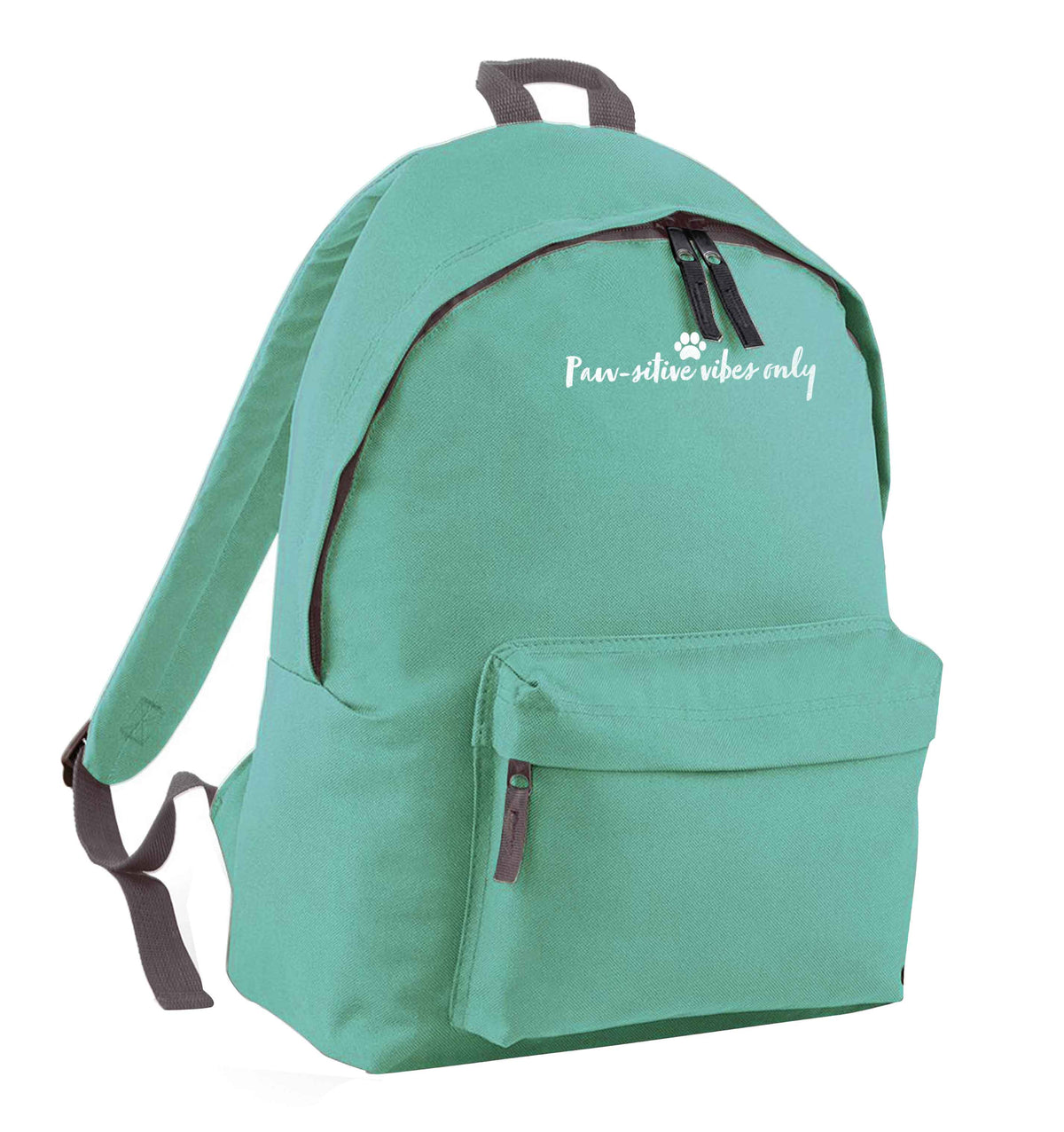 Pawsitive vibes only Kit mint adults backpack