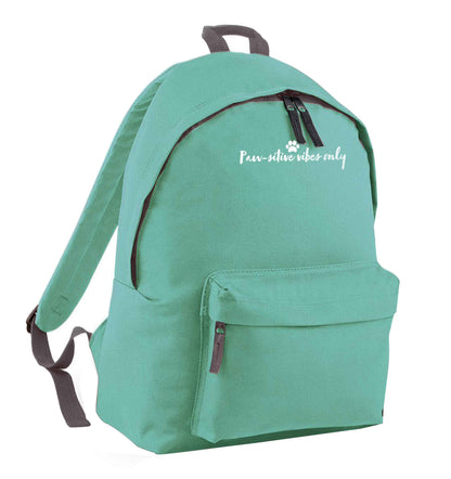 Pawsitive vibes only Kit mint adults backpack