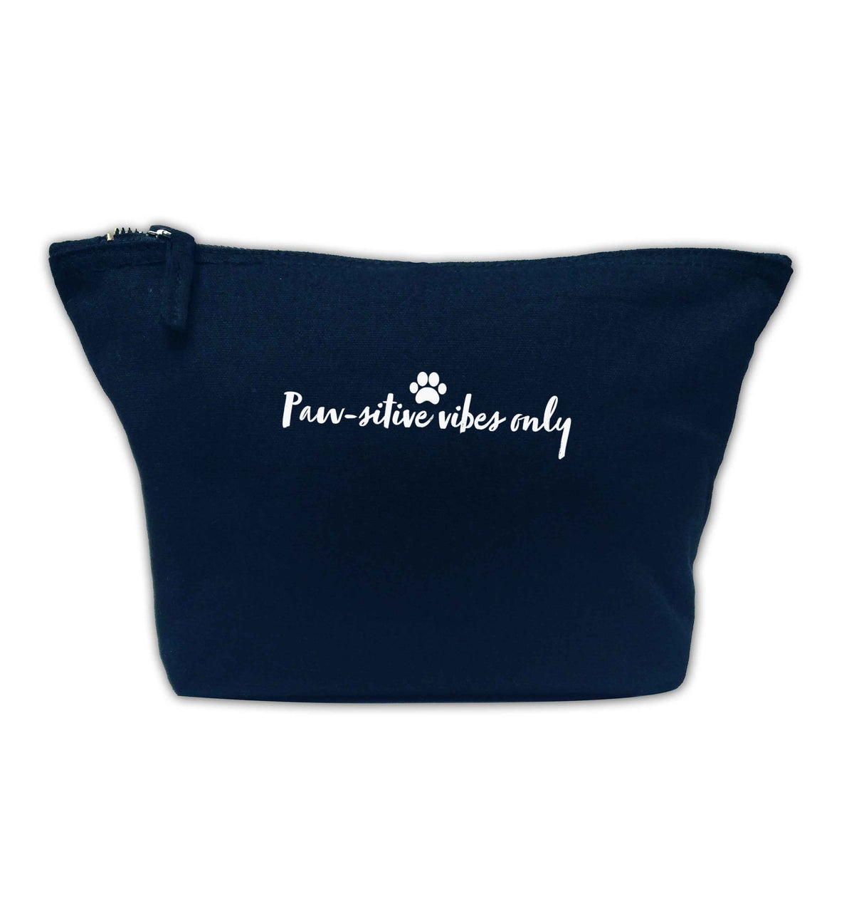 Pawsitive vibes only Kit navy makeup bag