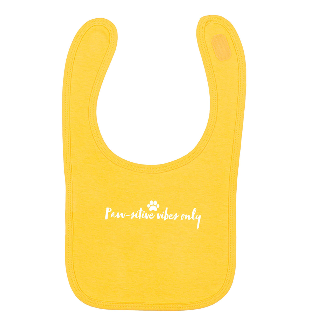 Pawsitive vibes only Kit yellow baby bib